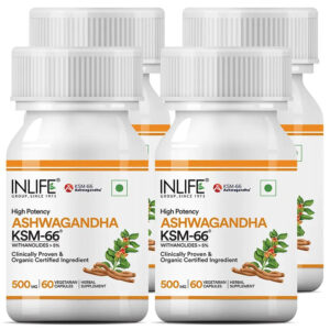 Inlife Ashwagandha KSM-66 with Withanolides (More than 5%) | 60 Veg. Capsules - Image 8