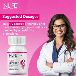 Inlife  Hair Support Supplement | 60 Vegetarian Capsules - Image 3