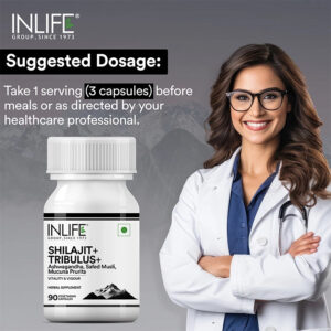 Inlife Shilajit+ Tribulus+ for Men and Women - 90 Veg. Capsules - Image 3