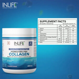 Inlife Japanese Marine Collagen Supplements for Women & Men | Clinically Proven Ingredient | 200g (Available in 3 Flavours) - Image 18
