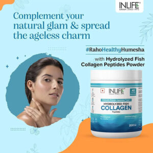 Inlife  Hydrolyzed Japanese Marine Fish Collagen Peptides Powder, Clinically Proven Ingredient, 200g (Unflavoured) - Image 6