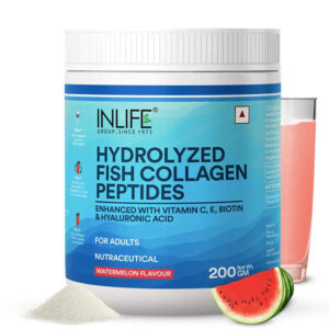 Inlife Hydrolyzed Marine Fish Collagen Peptides Supplement | Enhanced with Vitamin E, Vitamin C, Biotin, Hyaluronic Acid 200g - Image 12