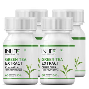 Inlife Green Tea Extract Supplement | 500 mg | Veg. Capsules - Image 6