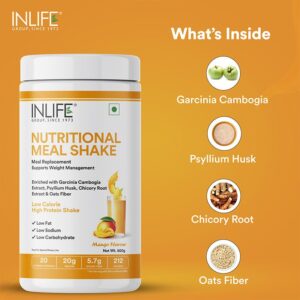 Inlife Nutritional Meal Replacement Shake | 500gms - Image 12