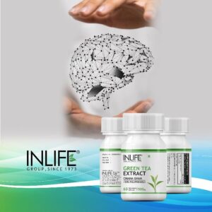 Inlife Green Tea Extract Supplement | 500 mg | Veg. Capsules - Image 3
