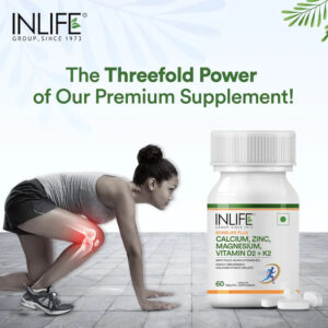 Inlife Bone Support Formula | 60 & 120 Vegetarian tablets | Calcium Citrate Malate, Magnesium, Zinc, Folic Acid, Vitamin D2, K2 & B12| Supports Bone & Nutritional Health - Image 6