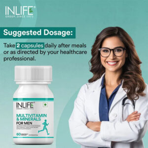 Inlife Multivitamin & Minerals Supplement for Men | 60 Veg. Capsules - Image 3