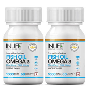 Inlife Fish Oil Omega 3 Fatty Acids Supplement | 500mg | 60 Capsules - Image 8