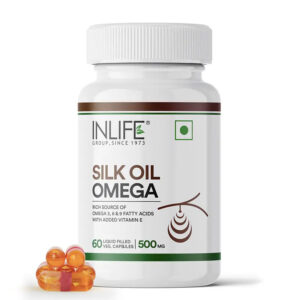 Inlife Silk Oil Veg. Omega 3 6 9 Capsules | 500mg | 60 Veg. Capsules