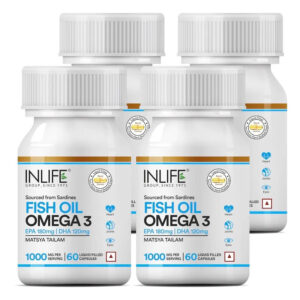 Inlife Fish Oil Omega 3 Fatty Acids Supplement | 500mg | 60 Capsules - Image 9