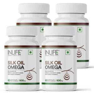 Inlife Silk Oil Veg. Omega 3 6 9 Capsules | 500mg | 60 Veg. Capsules - Image 8