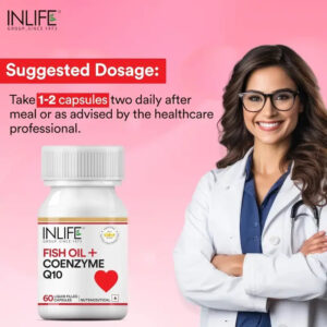 Inlife Fish Oil with CoQ10 Supplement| 60 Capsules - Image 3