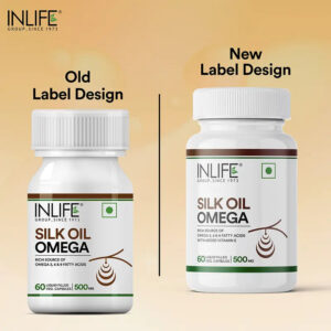 Inlife Silk Oil Veg. Omega 3 6 9 Capsules | 500mg | 60 Veg. Capsules - Image 4