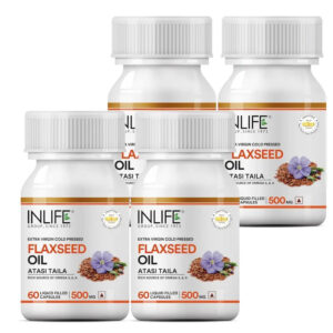 Inlife Flaxseed Oil Omega 3,6,9 Fatty Acids Supplement | 500mg | 60 Capsules - Image 9