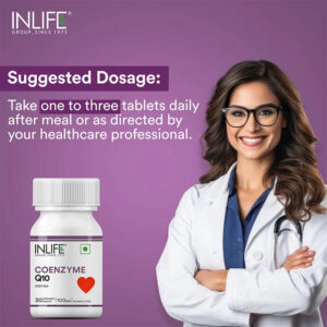 Inlife Coenzyme Q10 (CoQ10) Ubiquinone Supplement | 100mg | 30 Tablets - Image 3