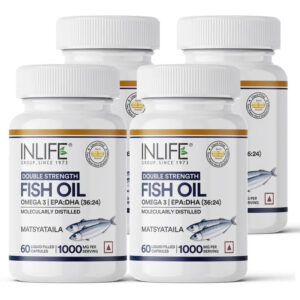 Inlife Fish Oil (Double Strength) Omega 3 Fatty Acids Supplement | 1000mg per serving - Image 9