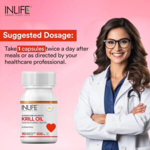 Inlife Krill Oil Omega 3 Fatty Acid Supplement | 500mg |30 Capsules - Image 3