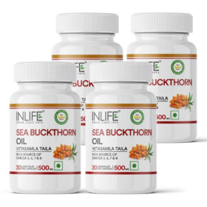 Inlife Sea Buckthorn Oil Omega 3 6 7 9 Fatty Acids Supplement | 500mg | 30 Veg. Capsules - Image 8