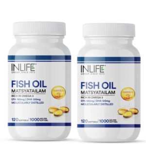Inlife Fish Oil Capsules Omega 3 Supplement | 1000mg | 60 Softgels - Image 10