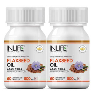 Inlife Flaxseed Oil Omega 3,6,9 Fatty Acids Supplement | 500mg | 60 Capsules - Image 8