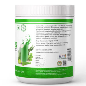 Inlife Super Green Fusion| Vital Nutrients, Fiber, Antioxidants, Superfoods Powder| 200gm - Image 6