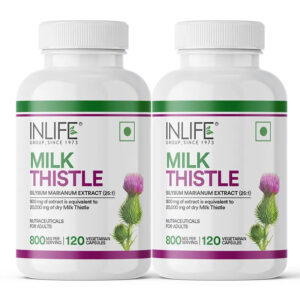 Inlife Milk Thistle Supplement | 800mg Per Serving | 60 & 120 Vegetarian Capsules - Image 9