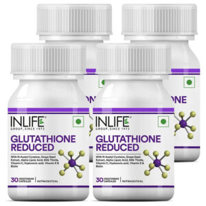 Inlife L-Glutathione Reduced Supplement | 30 Veg. Capsules - Image 6