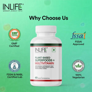 Inlife Plant Based Multivitamins for Men & Women: Superfood+ | 60 Tablets - Image 7