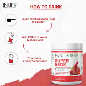 Super Reds Powder | Antioxidant-Rich 20 Superfoods, Fruits, Beets & Berries | 200gms - Image 3