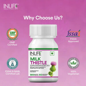 Inlife Milk Thistle Supplement | 800mg Per Serving | 60 & 120 Vegetarian Capsules - Image 10