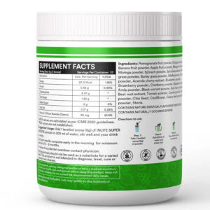 Inlife Super Green Fusion| Vital Nutrients, Fiber, Antioxidants, Superfoods Powder| 200gm - Image 5