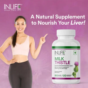 Inlife Milk Thistle Supplement | 800mg Per Serving | 60 & 120 Vegetarian Capsules - Image 5