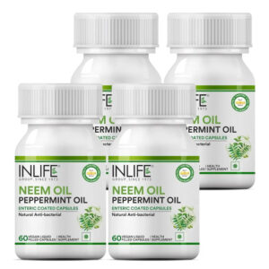 Inlife Neem & Peppermint Oil Capsules | 500mg | 60 Enteric Coated Vegetarian Capsules - Image 11