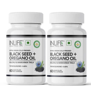Inlife Black Seed Oil (480 mg) & Oregano Oil (20 mg, 50:1) Capsules, Extra Virgin Cold-Pressed | Thymoquinone > 0.83% | Carvacrol > 80% | 60 Liquid-Filled Veg Capsules - Image 6