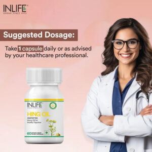 Inlife Hing Oil Capsules (Asafoetida) Supplement, 15mg | 60 Veg. Capsules - Image 3