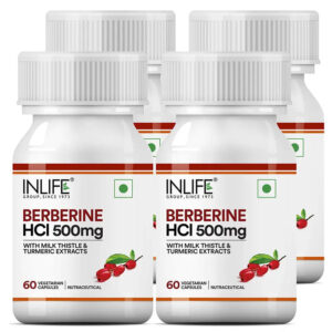 Inlife Berberine Supplement with HCl 500mg, Milk Thistle, Turmeric | 60 Veg. Capsules - Image 7