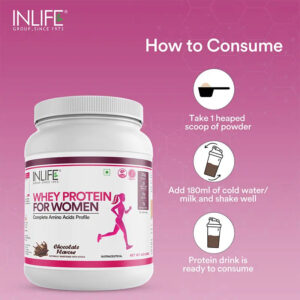 Inlife Whey Protein Powder for Women| 500g | Chocolate - Image 3