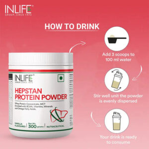 Inlife Hepstan Protein Powder Supplement | 300g (Vanilla) - Image 3