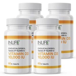 Inlife Vitamin D3 10000 IU Cholecalciferol Supplement|60 Chewable Tablets - Image 9
