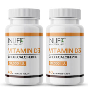 Inlife Vitamin D3 60000 IU Chewable Tablets | Cholecalciferol Supplement | 40 Tablets - Image 7