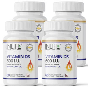 Inlife Vitamin D3 600 IU Cholecalciferol Supplement | 60 Capsules - Image 9