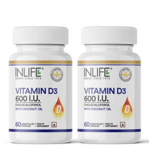 Inlife Vitamin D3 600 IU Cholecalciferol Supplement | 60 Capsules - Image 8