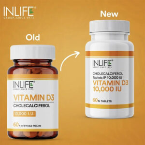 Inlife Vitamin D3 10000 IU Cholecalciferol Supplement|60 Chewable Tablets - Image 4