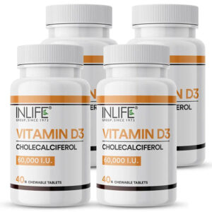 Inlife Vitamin D3 60000 IU Chewable Tablets | Cholecalciferol Supplement | 40 Tablets - Image 8