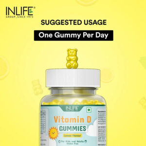 Inlife Vitamin D Supplement |400 IU| 30 Lemon Flavored Gummies - Image 5